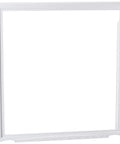 Replacement Shelf Frame Without Glass For Refrigerator 241969501 Fits Various Models Durable Fridge Shelf Frame Easy Install Frame Only Genuine Replacement Part, close-up of white rectangular frame.
