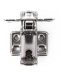 165 Degree Cabinet Hinge For Corner Cabinets, Adjustable Spring Hinge 135 To 170 Degrees, Nickel Plated Steel Front View