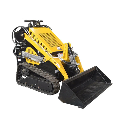 Track Type Mini Skid Steer Loader Workhorse for construction and landscaping jobs, rugged, versatile material handling machine shown