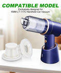 HEPA Vacuum Filter Replacement Compatible With LT-117C Handheld Car Vacuum Cleaner Six Pack beside vacuum cleaner