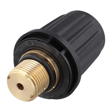 Premium Solid Brass Safety Valve Compatible With Karcher SG4-4 Steam Cleaner, high temp pressure relief valve with black body.