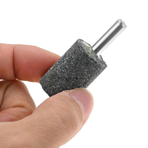 Ten Pcs 20 Millimeter Aluminum Oxide Mounted Grinding Stones Rotary Grinding Bits With One Quarter Inch Shank For Electric
