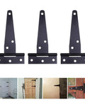 Heavy Duty Black T Hinges For Doors And Gates 8 Inch Built Tough Iron Door Hinge Set for wood and metal doors