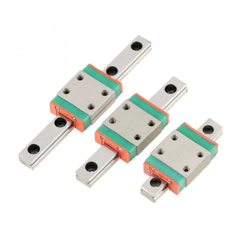 Get Smooth And Precise Motion With This High Precision Linear Guide Rail Kit Available In 40 55 Or 70mm Sizes Featuring Low Friction Slide Blocks For Easy Installation And Rock Solid Stability In Any Miniature Setup You Build. linear guide rail kit with three slide blocks on metal rails
