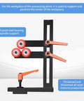 L Shaped Wood Lathe Steady Rest With Three Fixed Wheels And Adjustable Wheel Position For Woodworking Lathes Up To 12 Inches