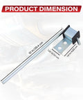 4 Pack Beefy Heavy Duty Exhaust Hanger Rods Three Eighths Inch By Ten Inch Universal Muffler Hanger Set dimensions shown