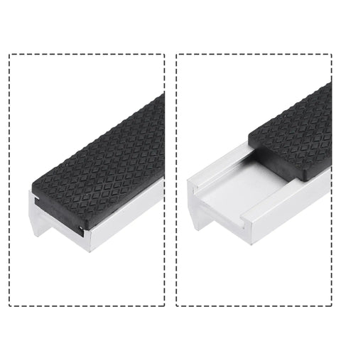 Boss Grade 5 Inch Magnetic Vise Jaws With Heavy Duty Steel Body And Plush Rubber Pads Offering Rock Solid Non Slip Grip For Woodworking Diy Plumbing Shop, showing rubber pad and steel body