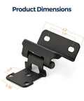 Heavy Duty Self Closing Cabinet Hinges With Smooth As Butter Soft Close For Half Inch Overlay Doors 4 Pack Easy Install Matte Black Finish dimensions shown in inches.