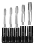 Five Piece Heavy Duty Tap Socket Set Fits 5/8 To 1 Inch Taps, 1/2 Inch Drive Adapter For Large Taps And Die Sets, Compatible With M.C.T.I.