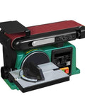 Heavy Duty 550W Electric Belt Sander And Polishing Machine With Adjustable Angle Table for wood and metal finishing.