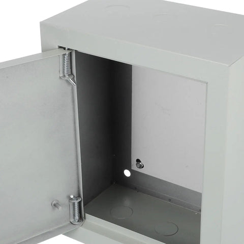 Weatherproof Outdoor Electrical Junction Box With Beefy Rugged Iron Enclosure And Mounting Plate Dustproof And Waterproof Exterior Panel Box