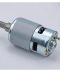 Rock Solid 775 Dc Motor 15000 Rpm High Speed Blower with metal casing and connector for workshop dust clearance.