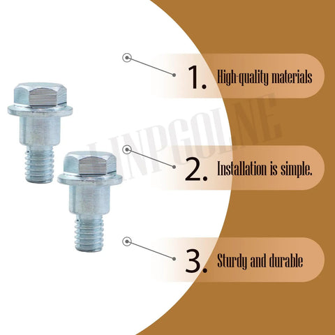 Heavy Duty Shoulder Bolts Replacement for Husqvarna Riding Mowers and Craftsman Tractors Part 532196539 196539 two sturdy steel bolts in image.