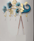 Heavy Duty Wall Mounted Coat Hooks Slick Entryway Rack Bedroom Living Room Organizer For Bags Hats Keys Dang modern floral design