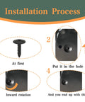 Installation guide for Hardcore Thirty Pack Fender Liner Screws showing the steps of using corrosion-resistant fasteners.
