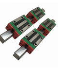 Two Pack Linear Guide Rail Kit With Four Carriage Sliders Bracket Length 1200 to 2500mm Pro Grade Stainless Steel Rail System For CNC Machines 3D Printers And Robotic Motion Projects Ultra Smooth High Precision, four sliders