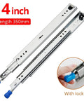Beefy Heavy Duty 10 To 50 Inch Ball Bearing Three Fold Full Extension Drawer Slides With Lock For Smooth Quiet Operation Rust Resistant Electroplated And Powder Coated Finish Ideal For Cabinets And Heavy Load Drawers, 14 inch 350mm