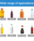 Wide range of applications for beverages, including cooking oil, wine, juice, beer, milk, soy sauce, and cola.