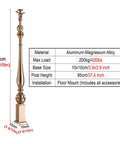 Tough As Nails Adjustable Staircase Railing Balusters 15 Piece Set Premium Deck Banister Columns displayed with height, base, and material details.