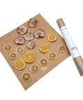 Heavy Duty PTFE Dehydrator Sheets 14 Inch Nonstick Baking Mats And Oven Liners For BBQ Hot Plate with dried fruits.