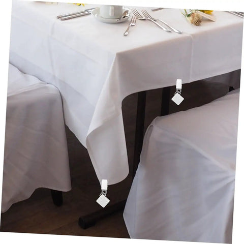 Six Pieces Gold Rectangle Tablecloth Weights Clips For Outdoor Tables Keeps Your Table Cover In Place Even On Windy Days