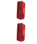 Rock Solid Outdoor Fire Extinguisher Cabinet Surface Mount Locking Box For 5 Pound Units, red, durable storage solution.