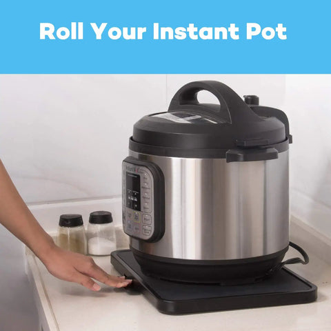Extra Large Appliance Sliding Tray With Lever Assist featuring Instant Pot on kitchen counter