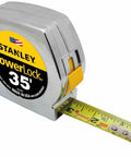 35 Foot Pocket Tape Measure With One Sixteenth Inch Precision, Durable Chrome Finish, Compact Design for DIY Projects