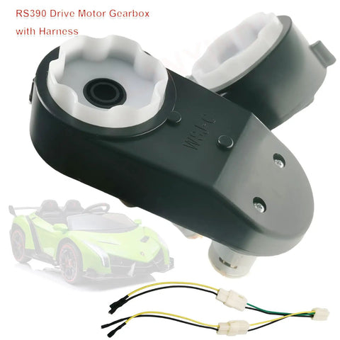 Two Pack RS390 6V Gearbox For Ride On Toys Cars And Motorcycles High Speed Upgrade 18000RPM with wiring harness