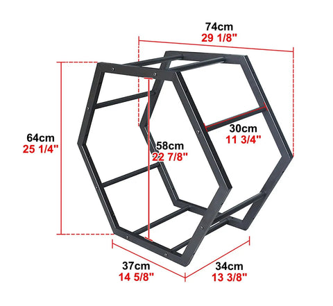 Heavy Duty Stackable Tire Rack Organizer For Garage And Workshop Storage Space Saving Wheel Display Stand Rig dimensions and design.