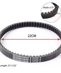 Three Piece 30 Series Go Kart Drive Belt Set Replaces Manco 5959 And Comet 203589, durable rubber, size details shown