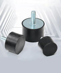 Heavy Duty Rubber Shock Absorber Mount With Metric Male Rod For Cars And Boats in three sizes for vibration dampening.