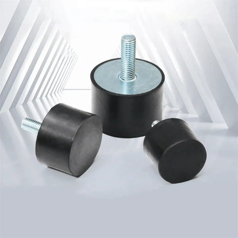 Heavy Duty Rubber Shock Absorber Mount With Metric Male Rod For Cars And Boats in three sizes for vibration dampening.
