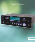 Four Channel 1000W Bluetooth Power Amplifier With Built In CD DVD Player FM Radio USB A Headphone Jack And Echo Effects, Karaoke Ready Home Theater Receiver With Rack Mount dimensions