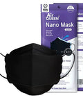 Nano Fiber Filter Face Mask For Adults With Individually Wrapped Packs, Lightweight and Breathable, Black, Pack of 30 Made In Korea