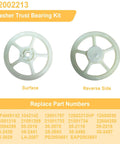 Thrust Bearing Kit Replacement For Front Load Washers easy install AP4009132 showing surface and reverse view.
