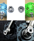 M10 Bike Wheel Axle Nut Set Of 4 Silver Durable Alloy Steel Rust Resistant With Neat Threads for mountain and road bikes