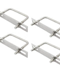 Heavy Duty 304 Stainless Steel Square U Bolts Four Pack With Plates And Nuts M8 Thread 82mm Inner Width 75mm Length