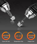 Front CV Axle Shaft Assembly For Ford Escape 2013 To 2019 1.5L 1.6L 2.0L FWD And Lincoln MKZ 2013 2.0L Turbo FWD Front Driver And Passenger Sides Pair Set, metal CV axle boots