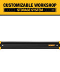 Heavy Duty Tool Organizer Rail For Workbench Mounting, 20 Inch Compact Metal Rail System For Garage Or Shop, front view