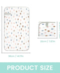 Portable Baby Changing Pad With Waterproof, Wipeable Surface for On The Go Parents, dimensions listed in image.