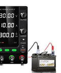 Adjustable 0 To 30V 0 To 10A DC Power Supply For Lab Use With Dual Display Pro Grade Battery Charging And PCB Repair Ready