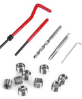 30 Piece M8 Thread Repair Kit With Stainless Wire Inserts Drill Bit Tap Installation Tool Wrench And Lug Breaker For Auto Repair Gearhead Engine Restoration Car Maintenance And Quick Thread Fixes, M8 steel inserts