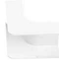 White ABS plastic 90 degree connector for CBMCWD1911 wiring duct, part of 20 Pack Inside Corner Cable Raceway Connectors