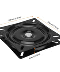 2 Pack 6 Inch Ball Bearing Boat Seat Swivel Plate With 360 Degree Rotation, Beefy Heavy Duty Metal Chair Base For Bar Stools, Recliners, And Boat Seats Replacement, black steel 6.3 in