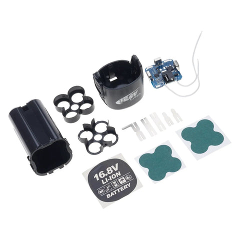 Rock Solid 18650 Lithium Battery Pack Case For 16.8V 4S Power Tools With Smart BMS Safety Circuit Board And New Nickel Strips assembly kit parts