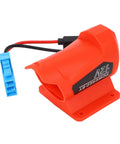 18V Battery Adapter Harness Connector Fusing Holder For Riding Toys And RC Robots, orange ABS housing visible