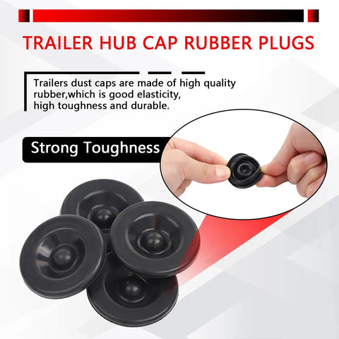 2.72 Inch Trailer Hub Dust Cap 4 Pack Replacement For 7000 To 8000 Pound EZ Lube Camper Axle Universal Wheel Hub Cap