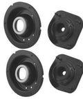 Premium Pair Of Two Front Suspension Strut Mounts With Spring Seats Bearings And Insulators For Chrysler Pt Cruiser Dodge Neon, black mounts top view.