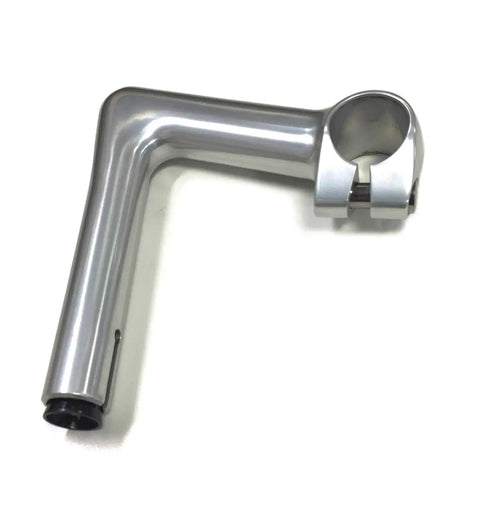 1A Quill Bicycle Stem 26mm Clamp, 120mm Length, Milky Anodized Finish, Icon Of Cycling History With Retro Vibe, Classic Design, Side View